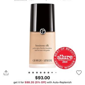 Giorgio Armarni luminous silk perfect glow flawless foundation